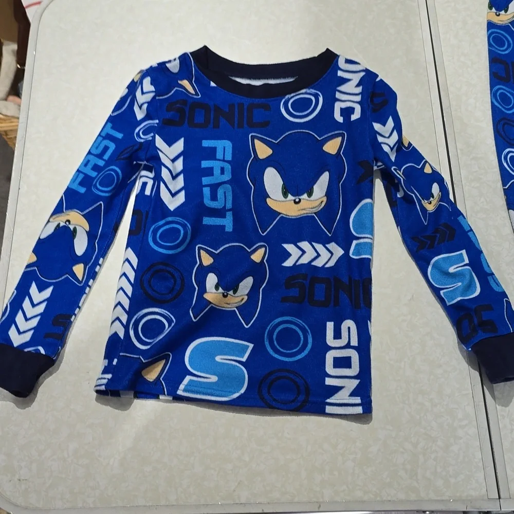 Sonic the Hedgehog Blue Pajama Set‎ Size 6